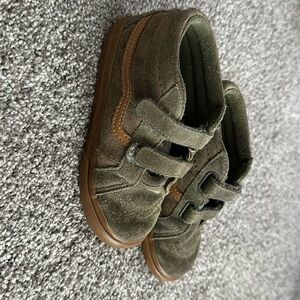Boys Vans , leather , army green, ankle boot, size 10